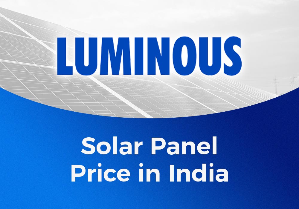 Luminous solar panel price in india