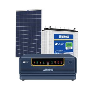 Luminous NXG1100 + LPTT12150H 150Ah 1No + 165Watts Solar Panel 2No (Poly)